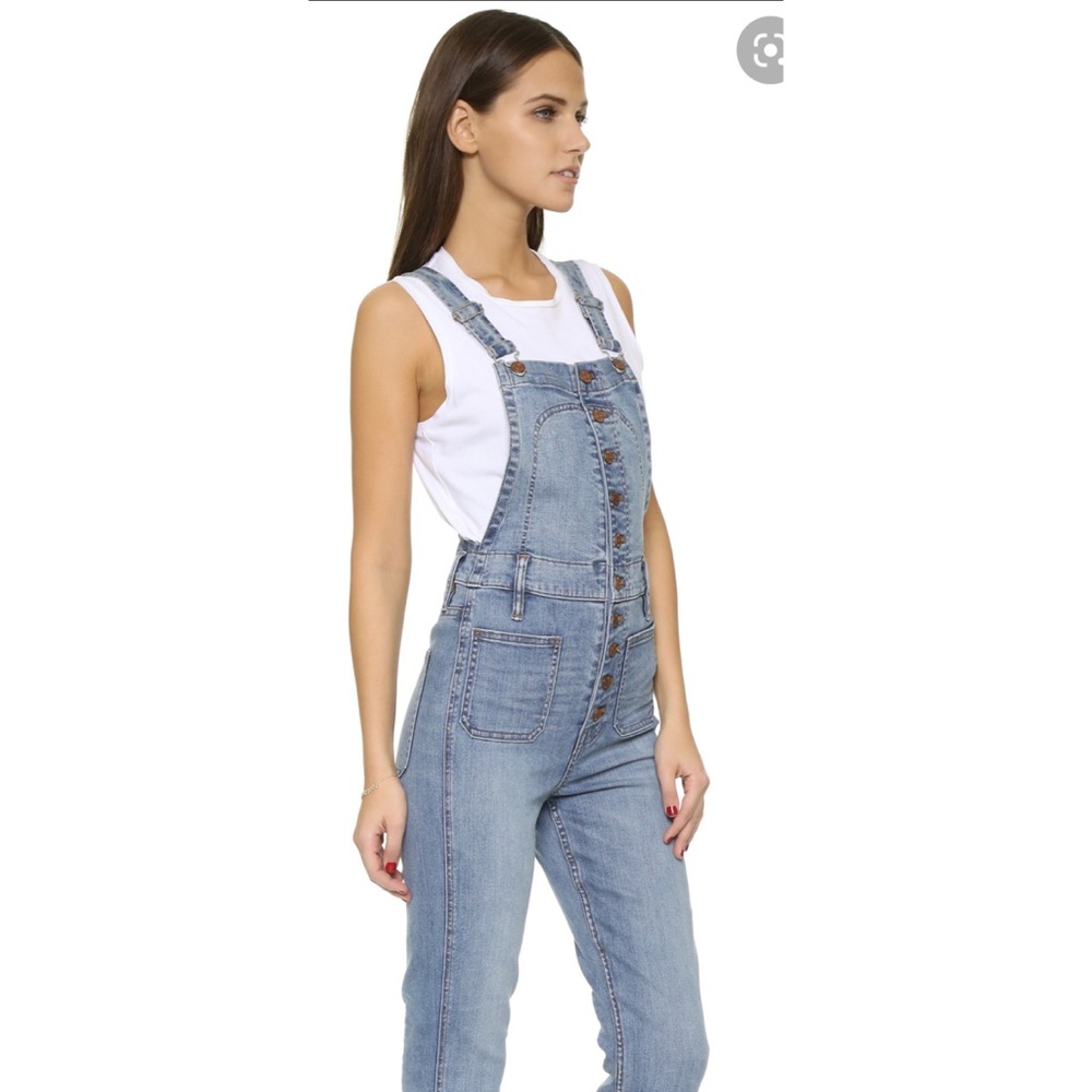 Madewell button front overalls.